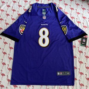 NIKE blue jersey #8 Jackson Ravens